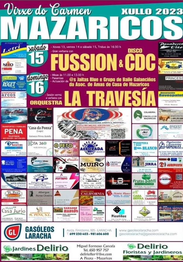 Festas do Carme de Mazaricos 2023