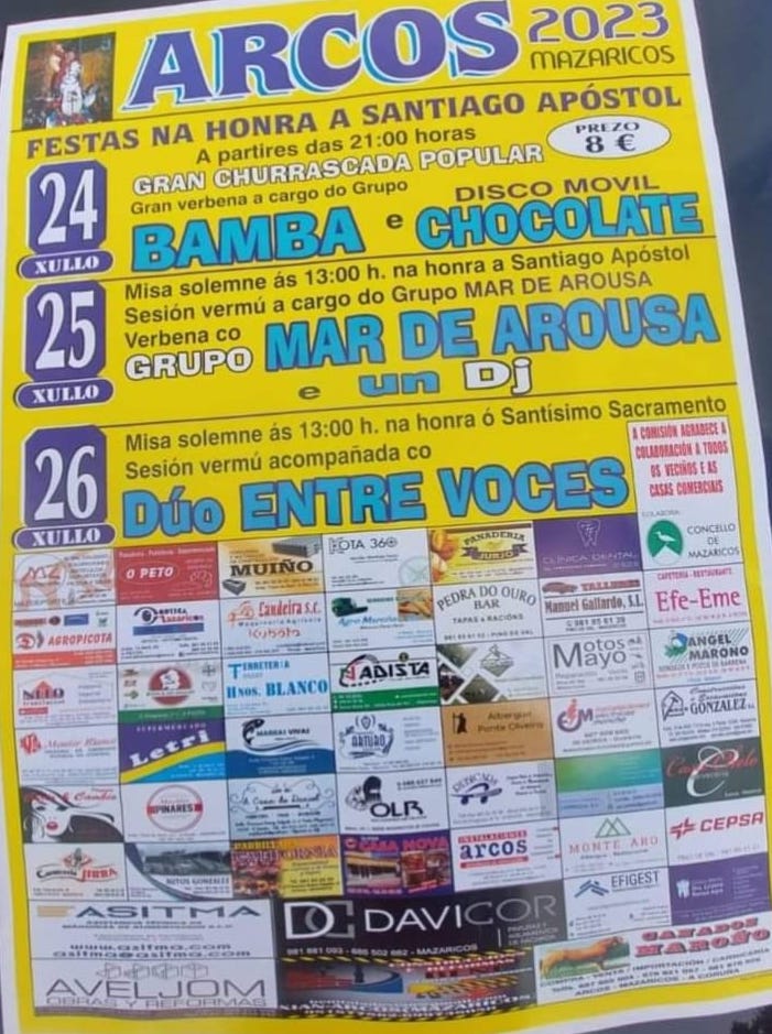 Festas de Arcos Mazaricos 2023