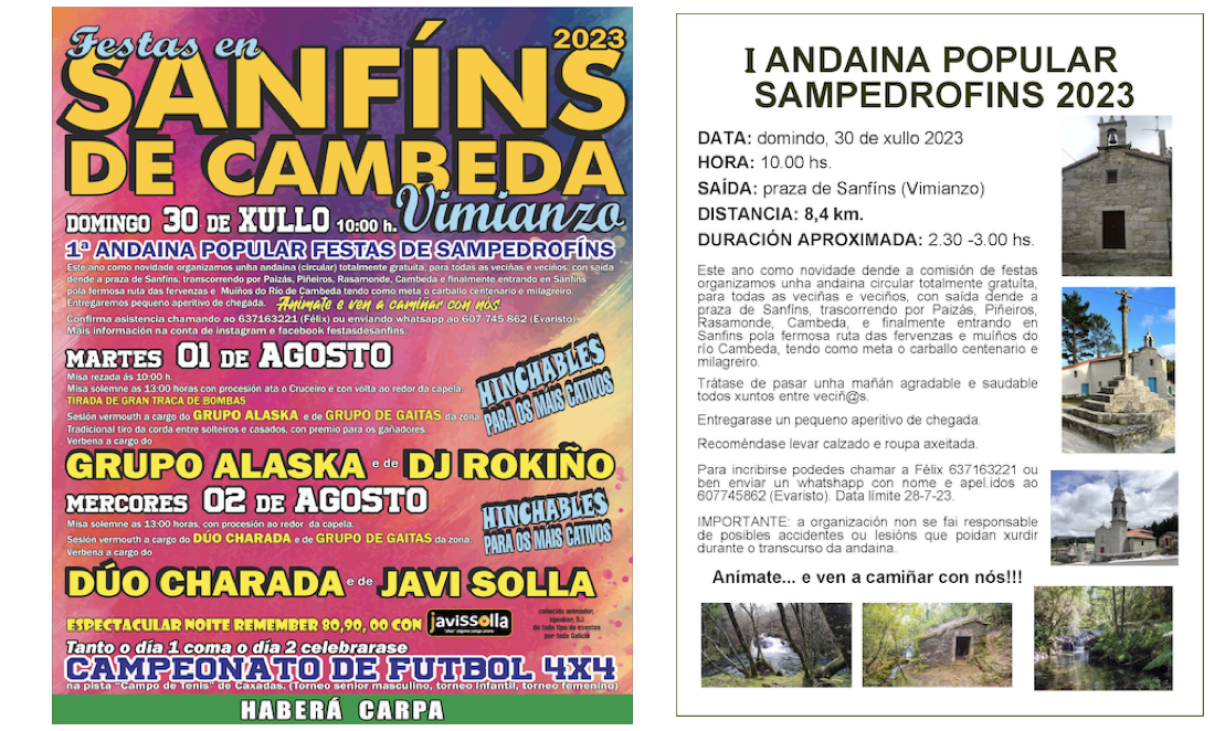 Festas SAnfins de Cambeda 2023