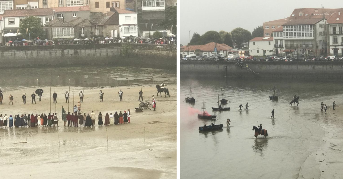 Mercado Medieval de Corcubion dende arriba 2023