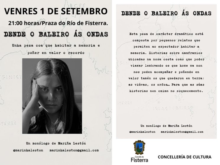 Marina Leston Monologo en Fisterra