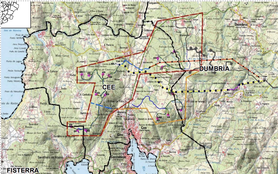 Mapa Eolicos Sembra Comarca Fisterra