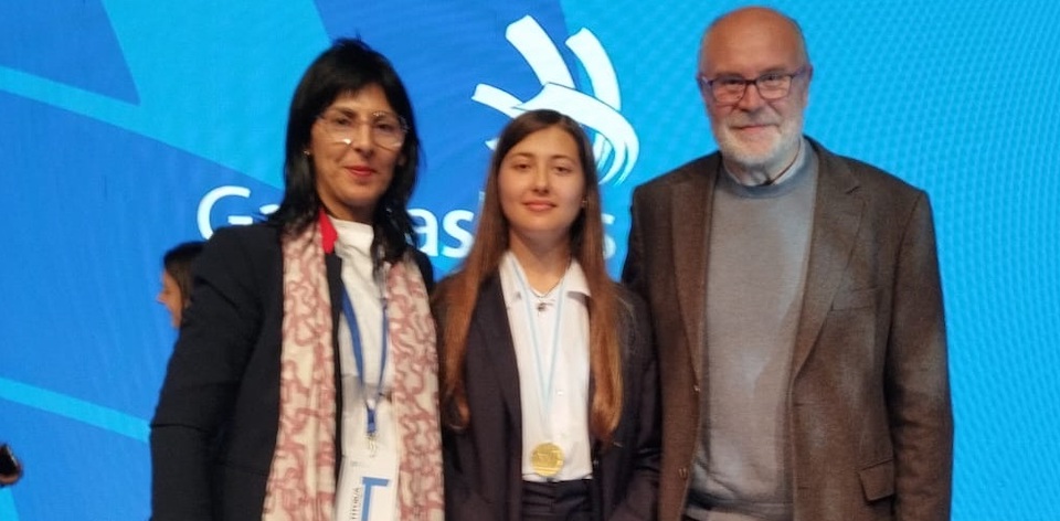 Nerea Cernadas coa titora e Manolo Antelo