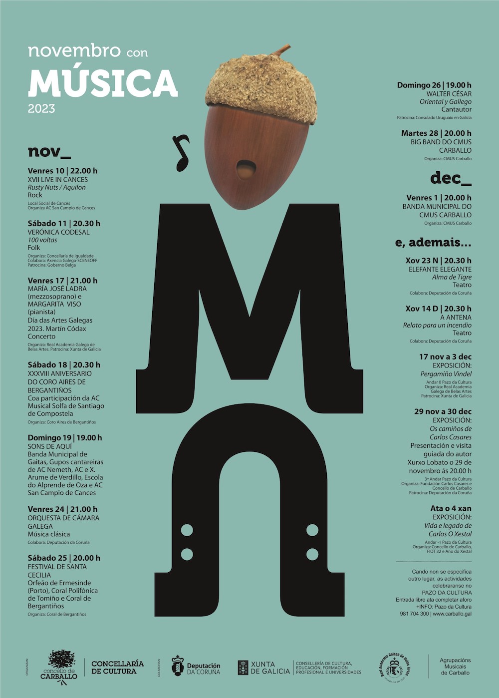 Programa novembro con musica Carballo 2023