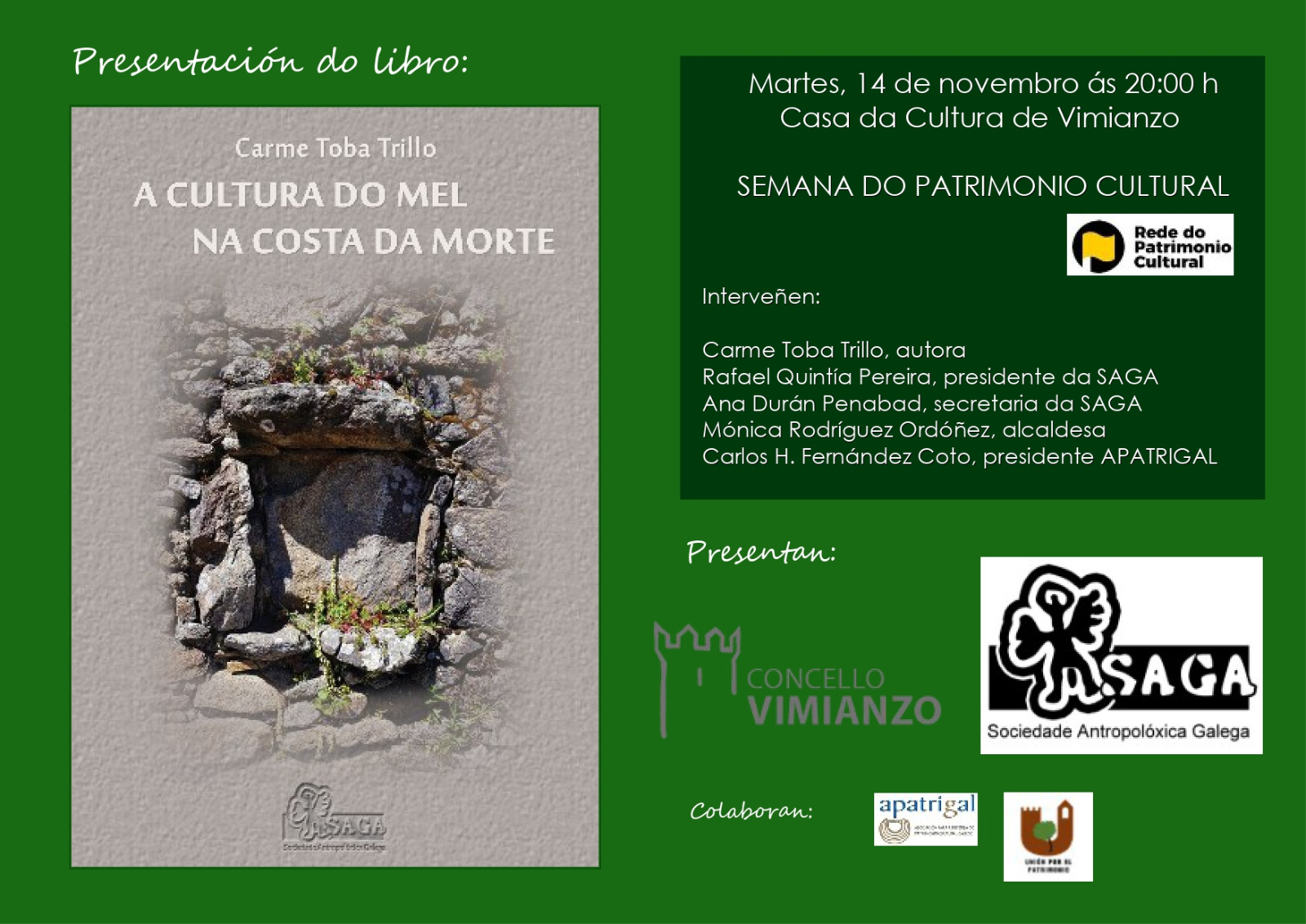 Charla de Carme Toba sobre alvarizas en Vimianzo