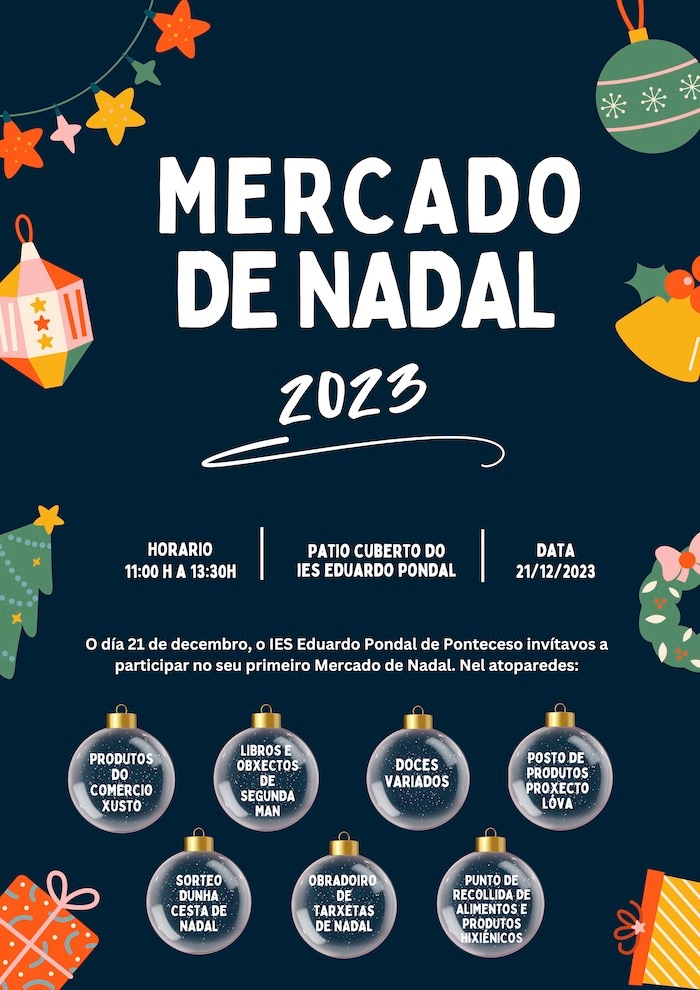 Cartaz Mercado Nadal IES Ponteceso 2023(1) copia