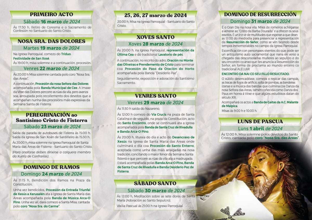 Programa Semana Santa Fisterra 2024