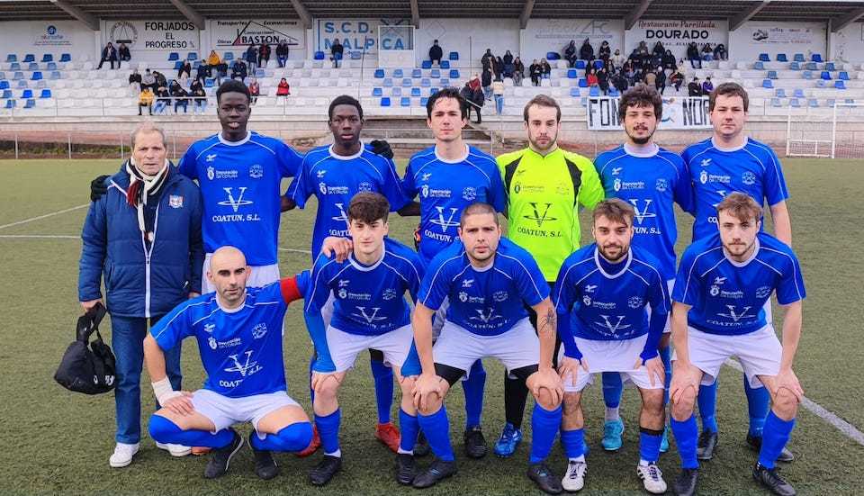 11 do SCD Malpica ante o Sporting Zas con Federico