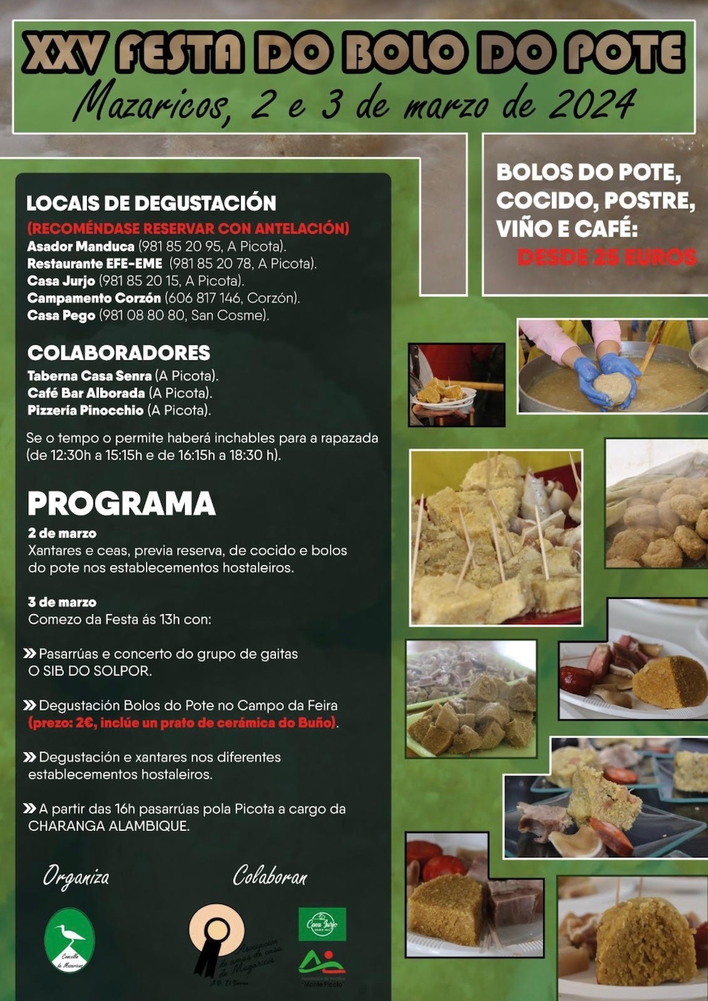 Cartel XXV Festa do Bolo do Pote de Mazaricos 2024
