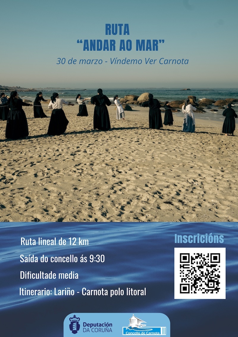 Cartel Ruta “andar ao mar” Carnota 2024