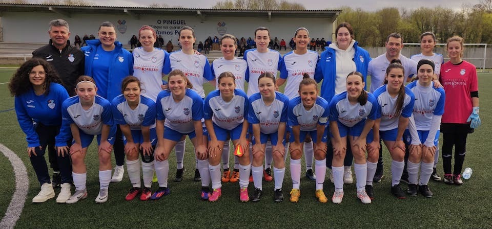 Plantel do Ponteceso SD feminino no Pinguel