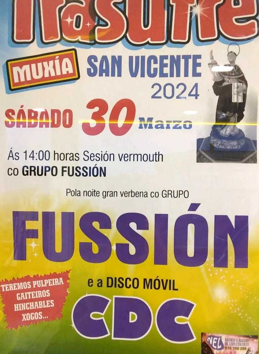 Festas de San Vicente de Trasufre-Muxia marzo 2023