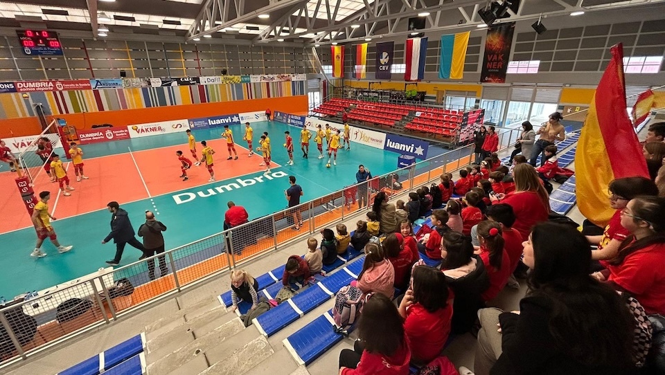 Partido no Conco de volei da Seleccion Espanola