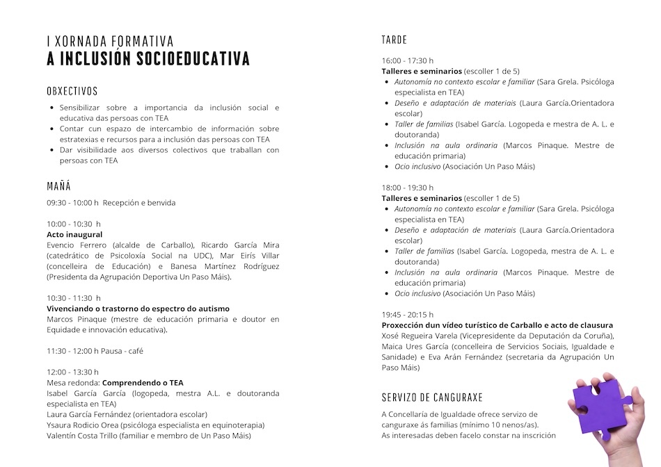 Xornada formacion TEA Un paso mais