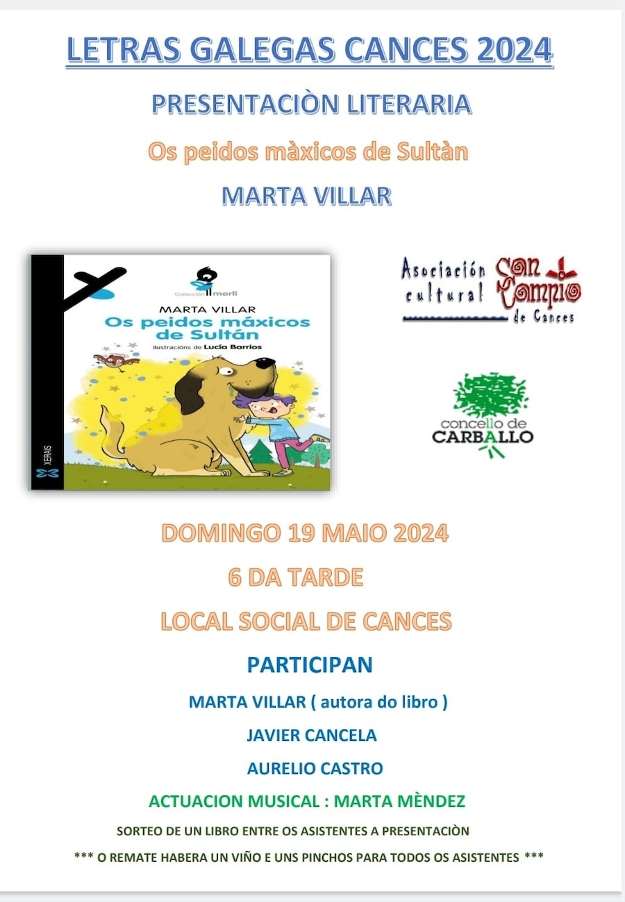 Presentacion Libro Marta Villar en Cances