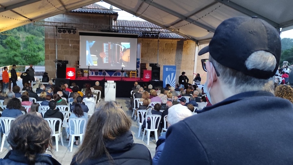 Kepa Junquera vendo a estrea de Para Kepa no Festival de Cans