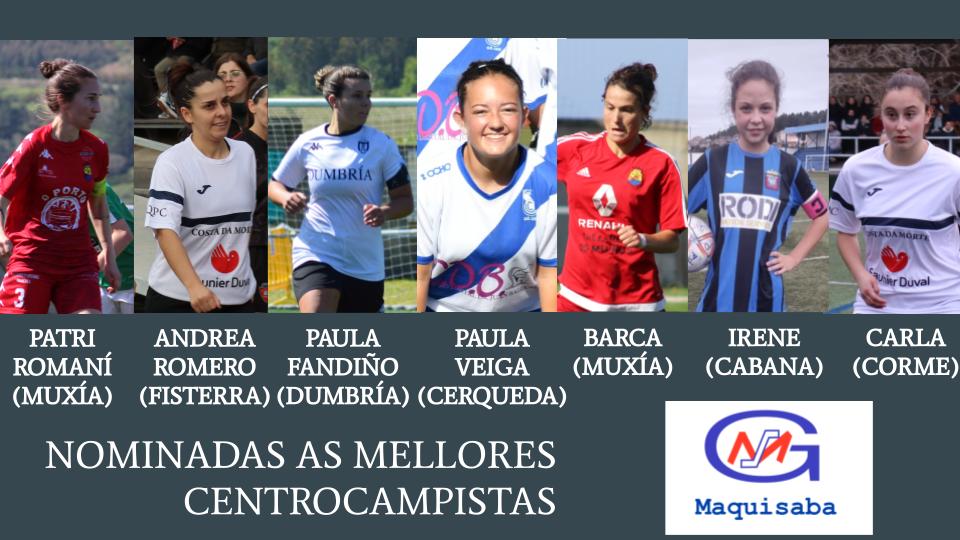 Finalistas Mediocampistas 11 Ideal FEM Gala Futbol da Costa qpc 2024