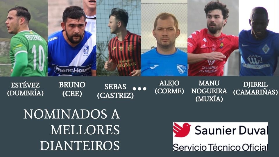 Finalistas Dianteiros Gala Futbol da Costa QPC 2024