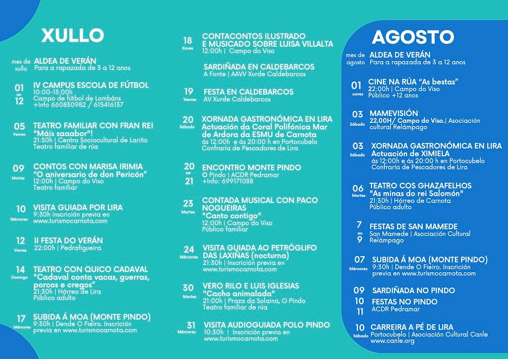 Tríptico VERÁN Carnota 2024 2