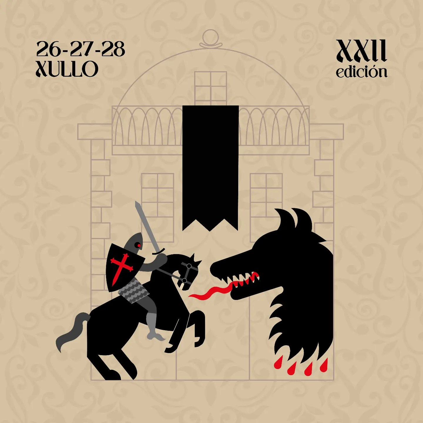 Cartel do Mercado Medieval de Corcubion 2024 de Andrés López