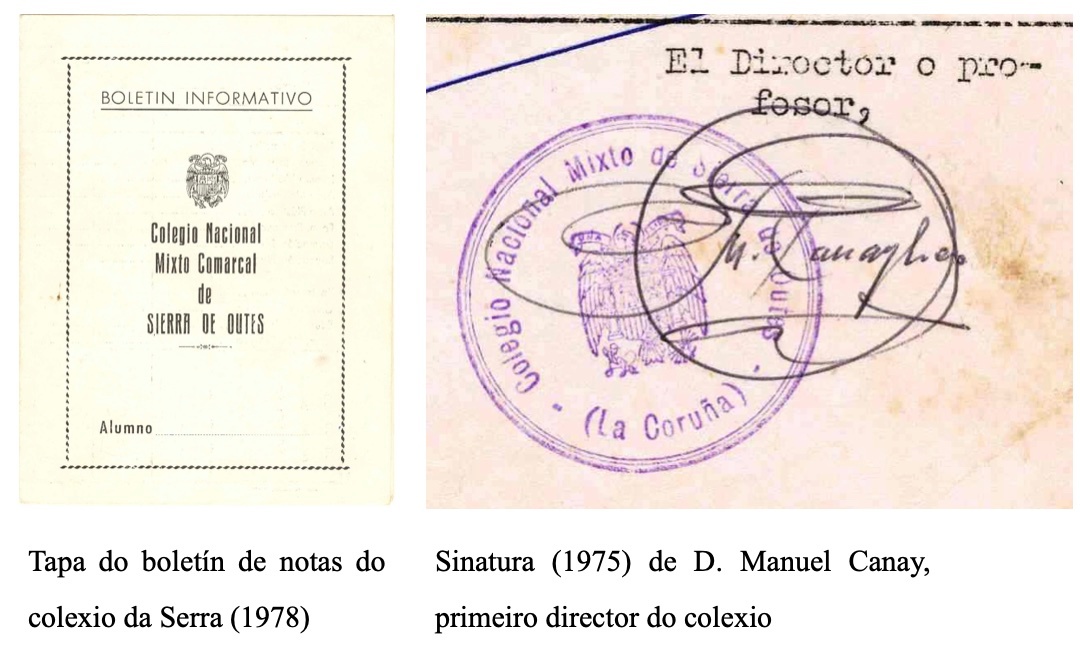 Sinaturas colexio de Outes