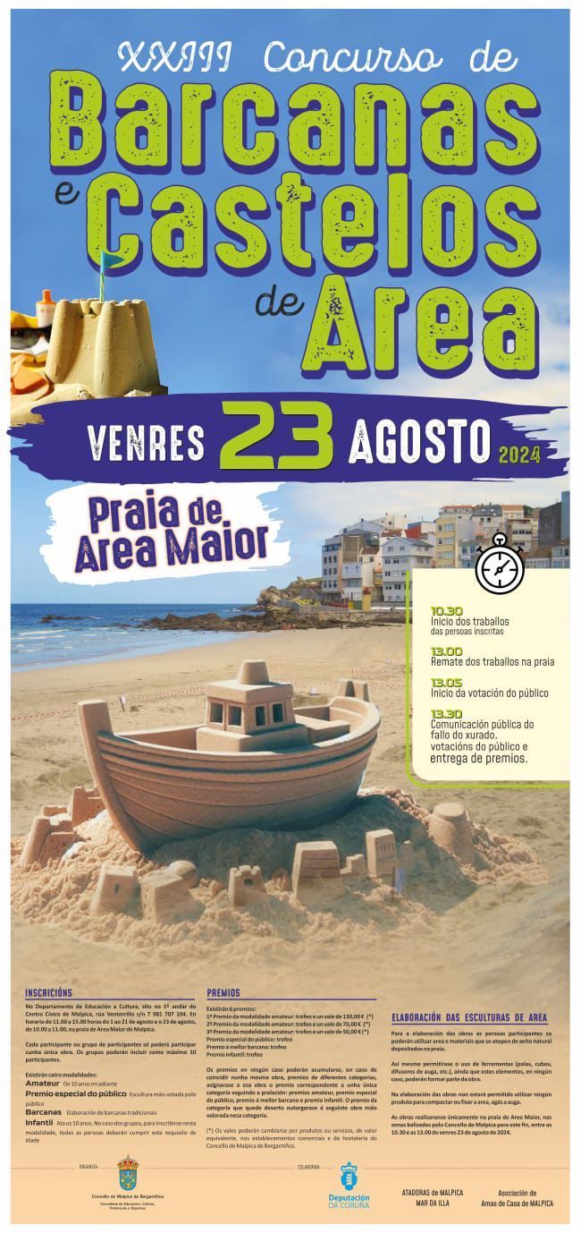 Concurso de Barcanas e Castelos de Area Malpica 2024-Cartel