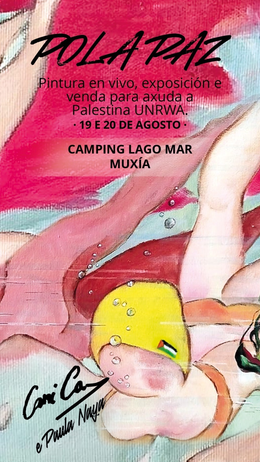 Carica Pola Paz no camping Lago mar