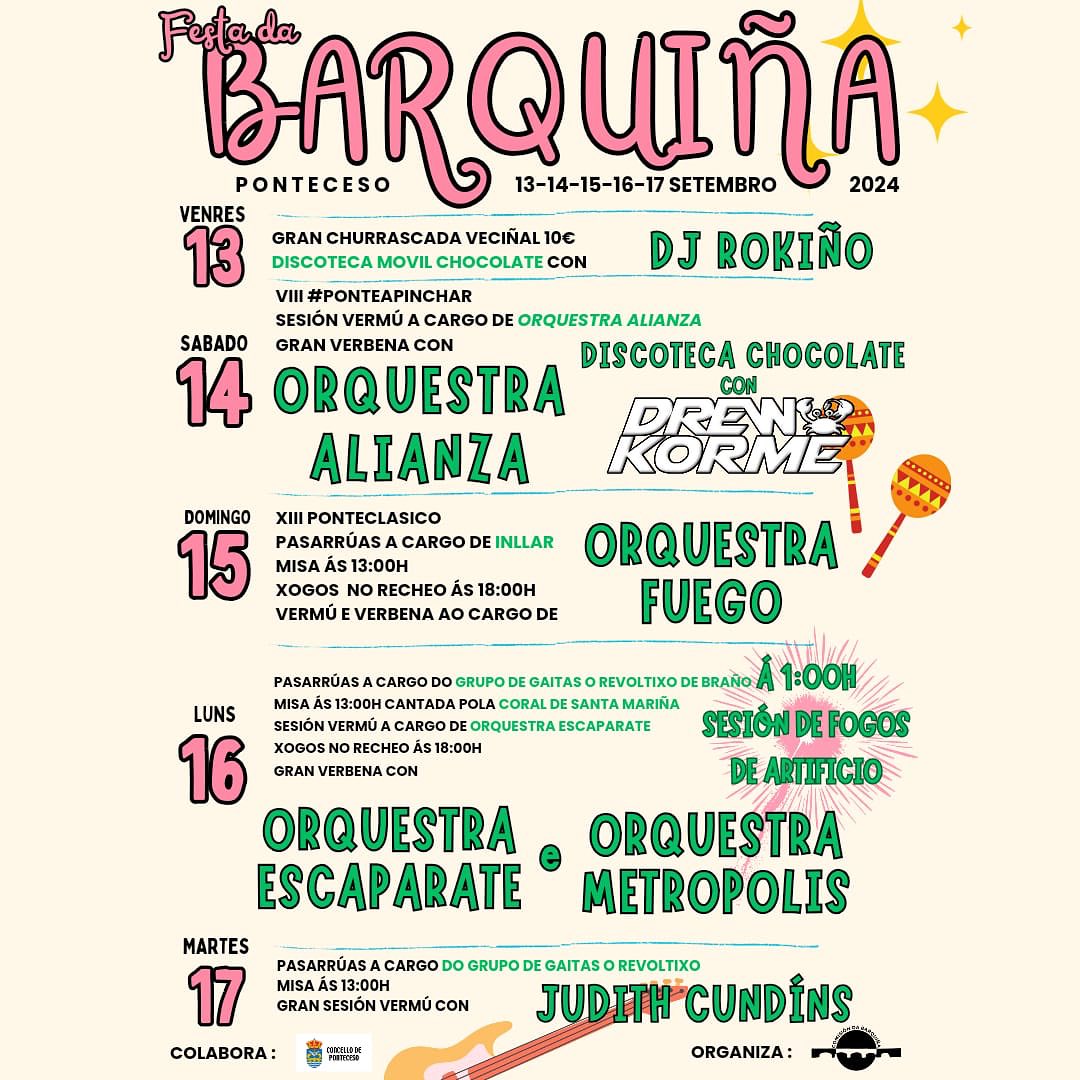 Festas da Barquina de Ponteceso 2024