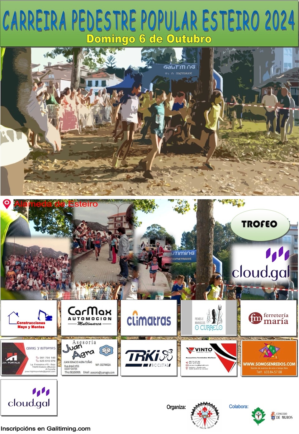 Cartel Carreira Pedestre de Esteiro 2024