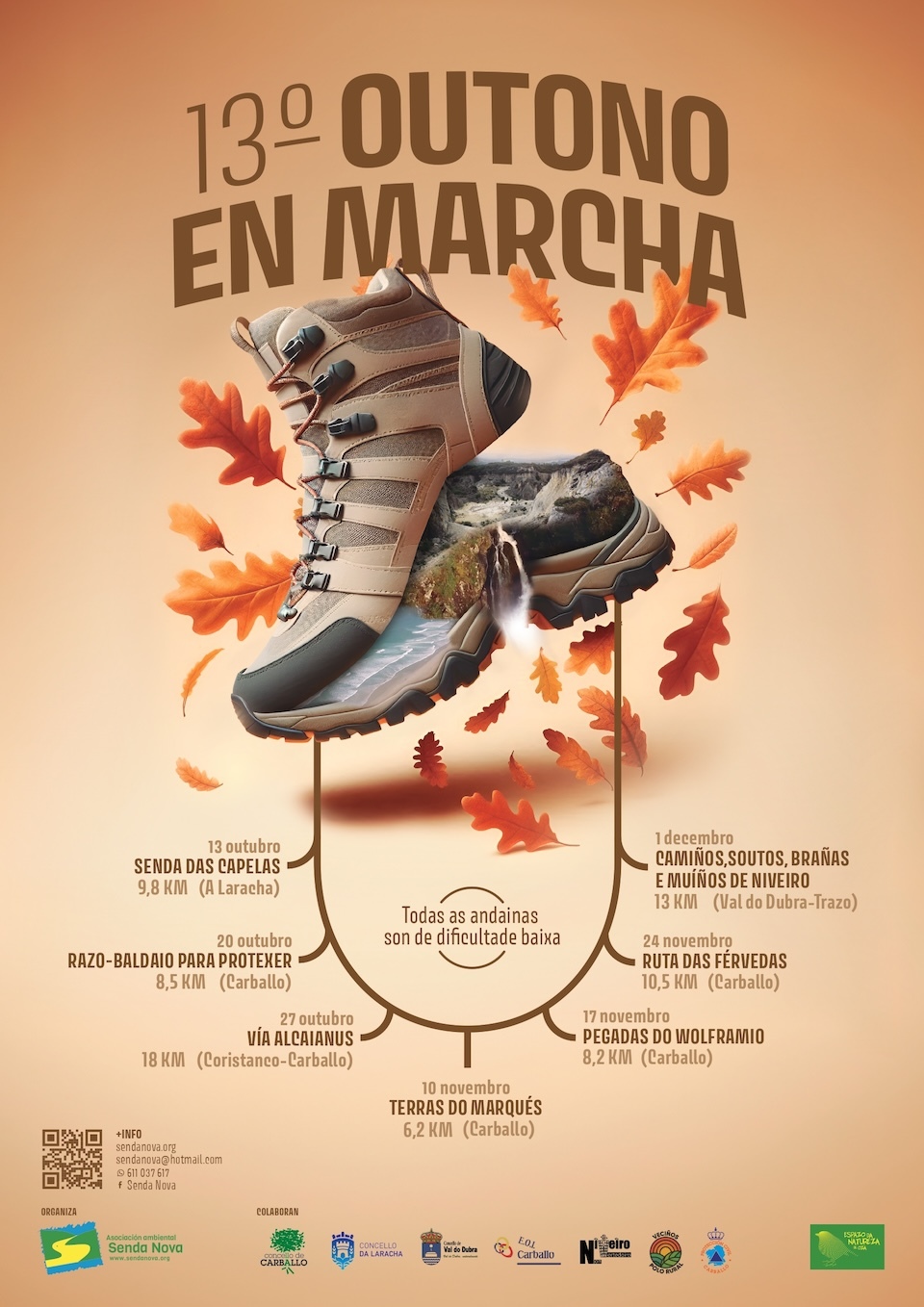 Cartel Outono en Marcha de Senda Nova 2024