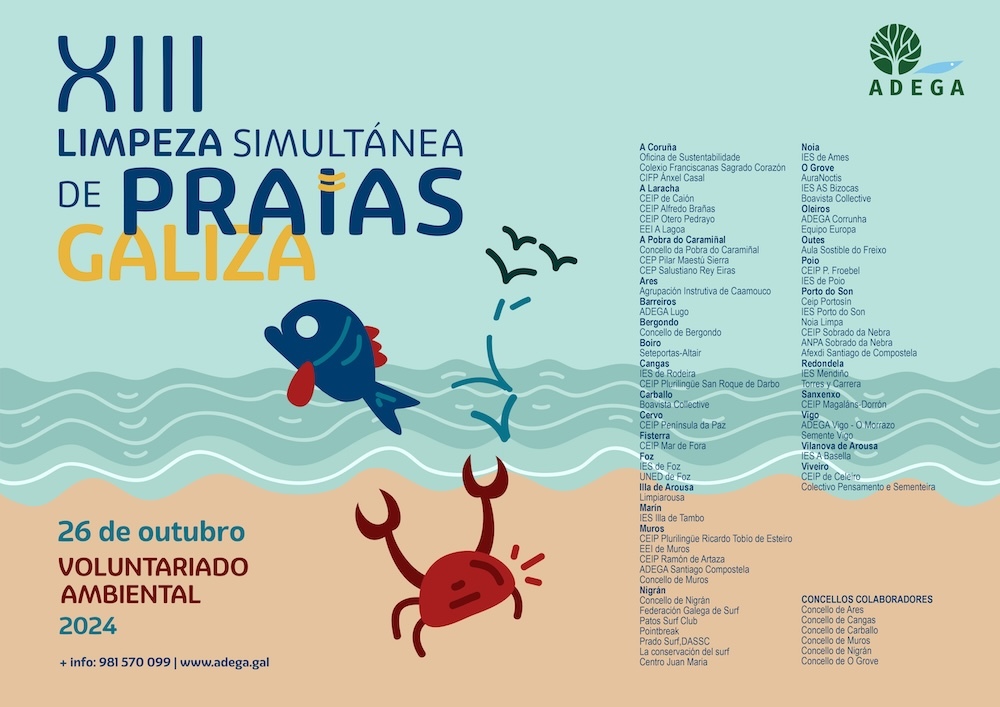 Cartaz Limpeza Simultanea de Praias ADEGA