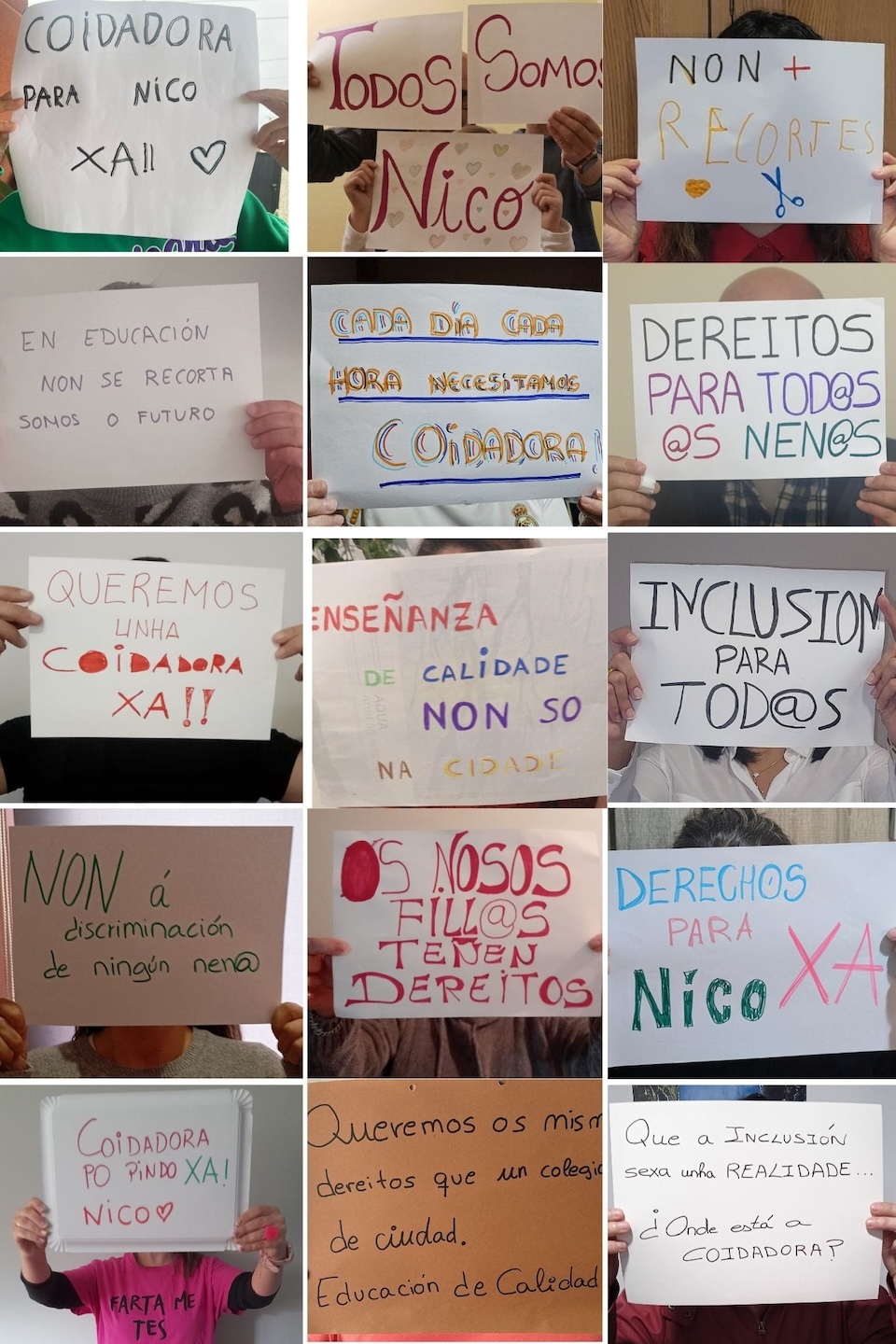 Protestas CEIP O Pindo contra os recortes ensino 2