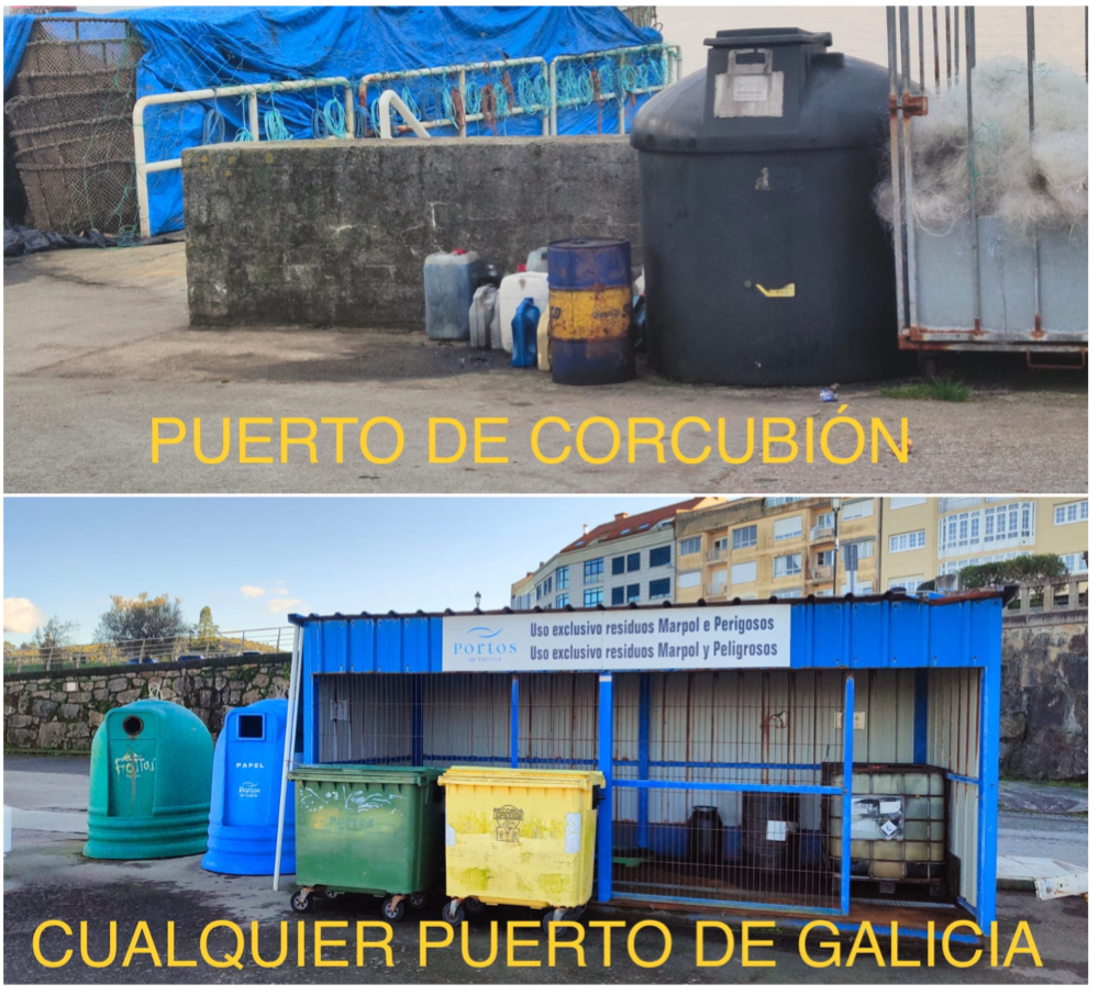 zona de residuos do porto de Corcubion