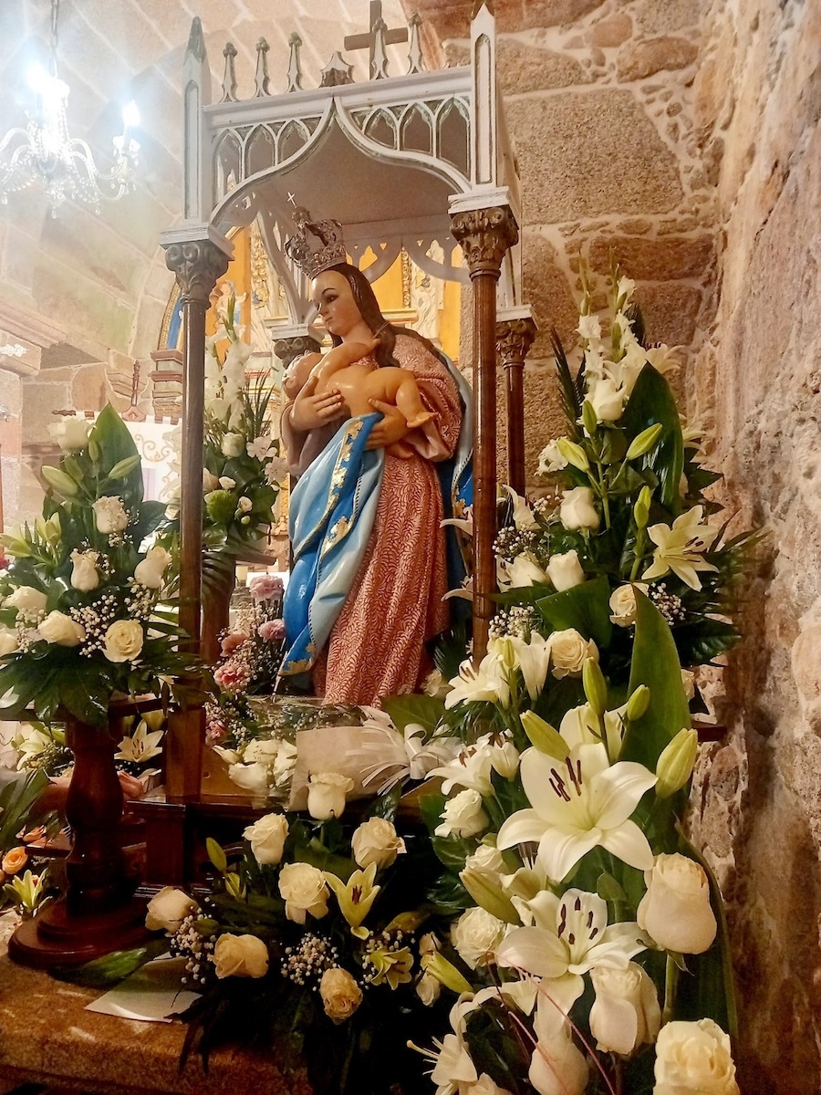 Imaxe da virxe da antiga Ermida da Fonte Santa de Buxantes -Modesto Garcia Quintans