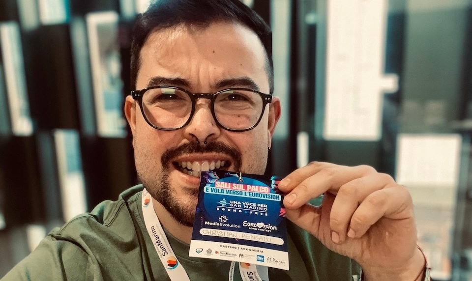 Christian Pensado no concurso Una voz per San Marino 2