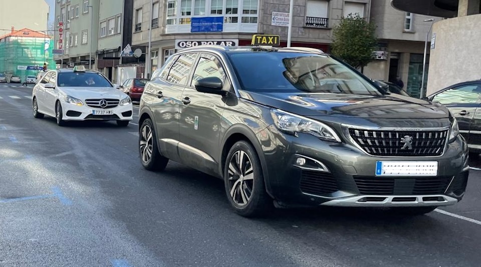 Taxistas de Cee en mobilizacion