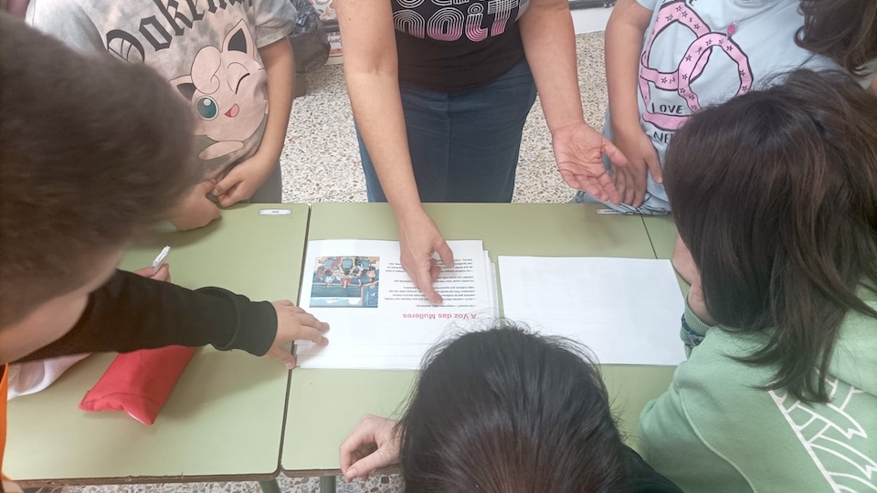 O proxecto un mar de mulleres no CEIP O PIndo
