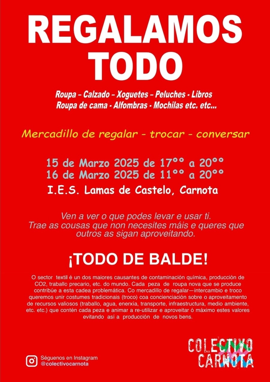 mercadillo carnota todo de balde