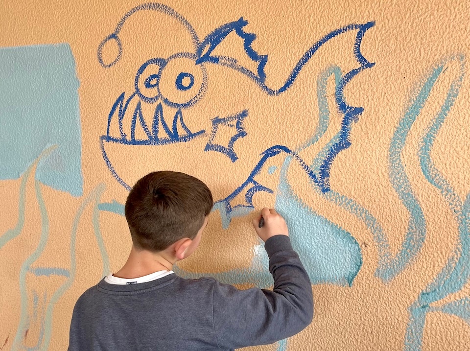 Taller de graffiti no CEIP Sofan 2