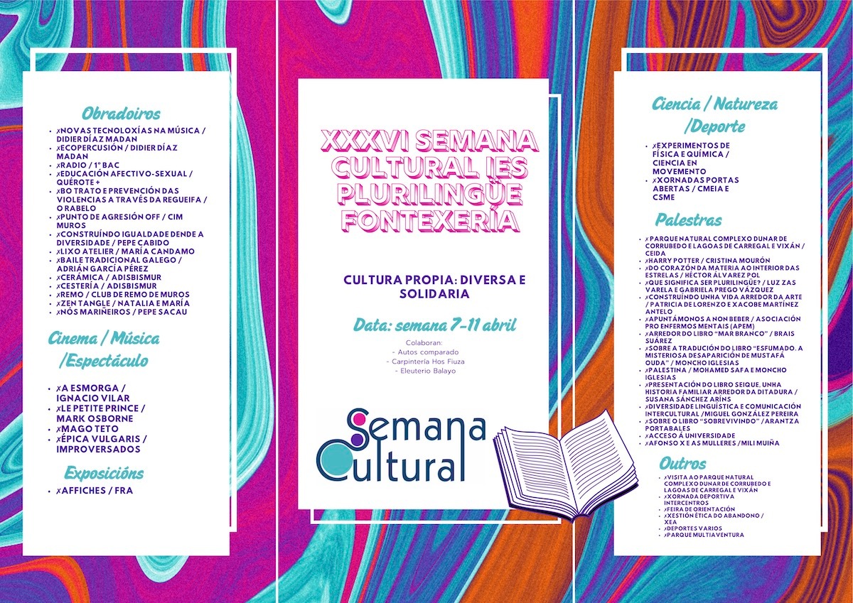 semana cultural Tríptico IES Fontexeria 2025