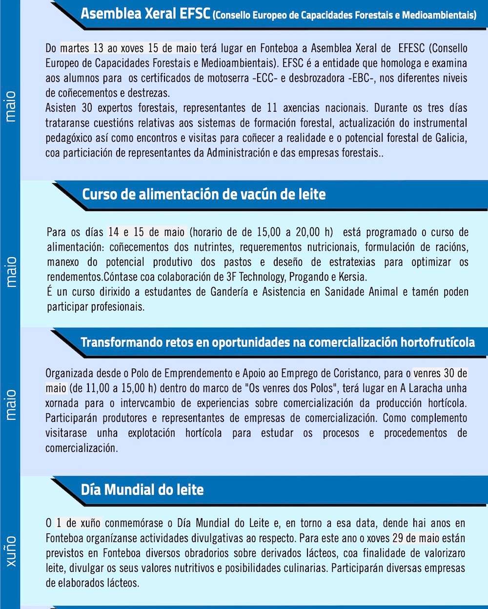 EFA Fonteboa Programa Maio 2025