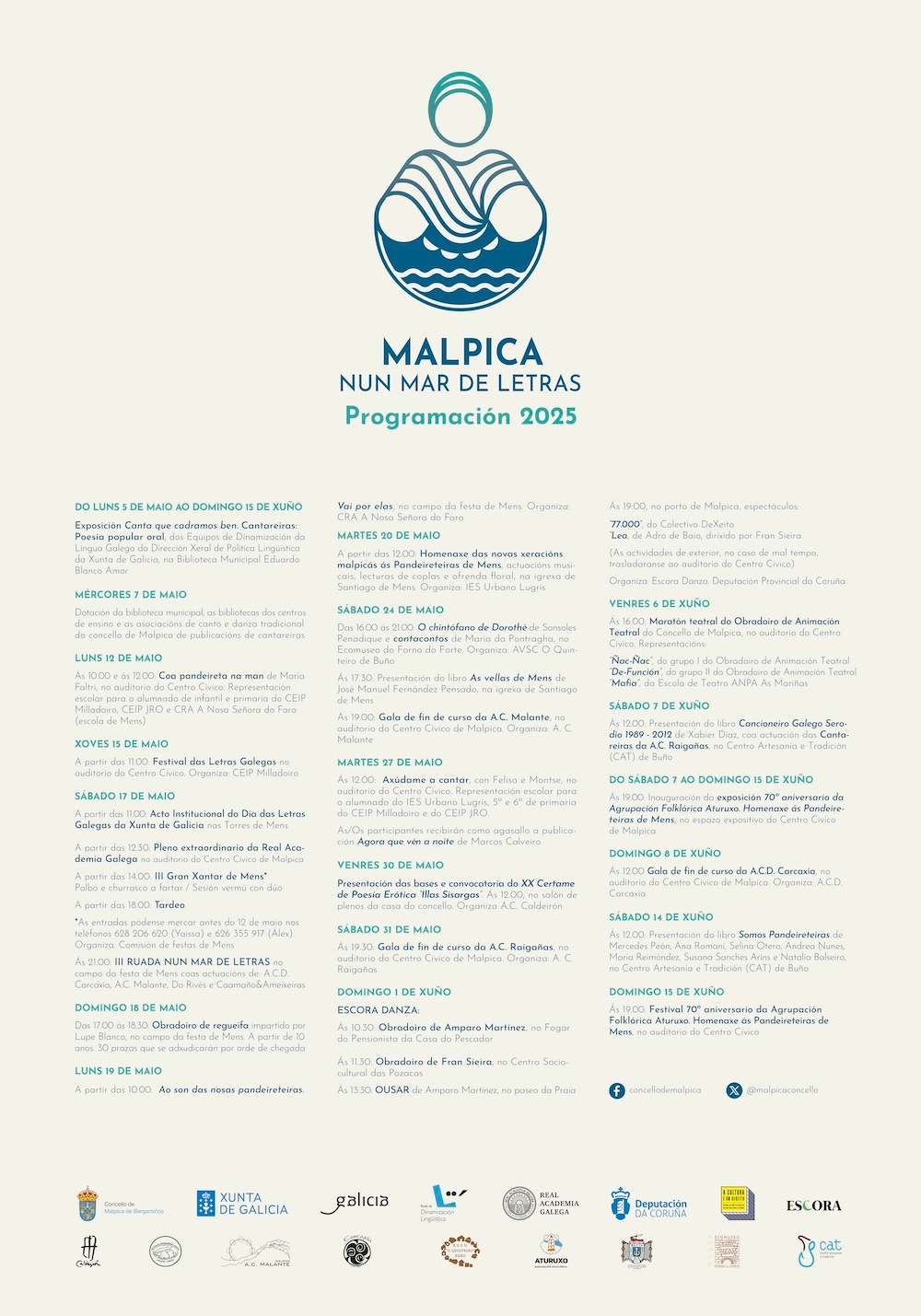 Programa Letras Galegas Malpica 2025