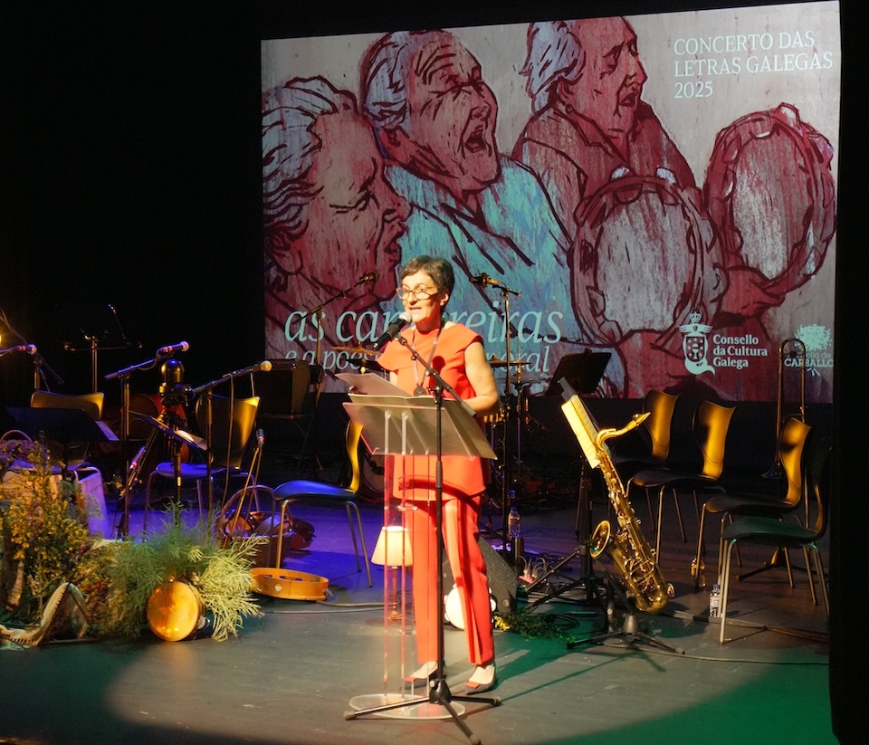 Dolores Vilavedra en Carballo no Concerto das Letras Galegas 2025-Fotos. Tere Navarro e Bea Pérez. CCG
