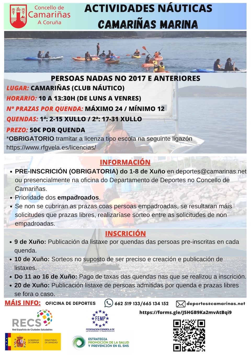 Actividades veran Camarinas 2