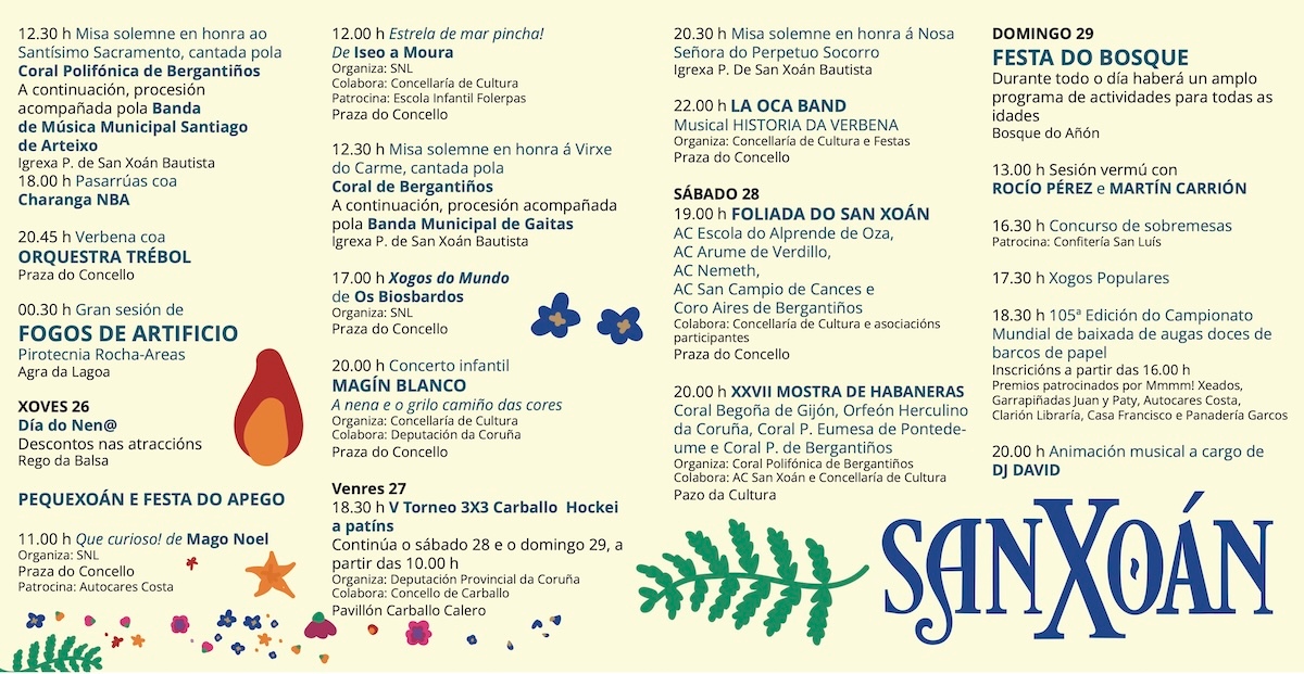 Programa San Xoan Carballo 2025 2