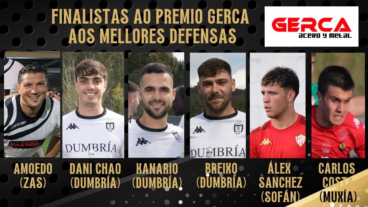 Finalistas 11 ideal Gala Futbol da Costa 2025-Defensas Masc