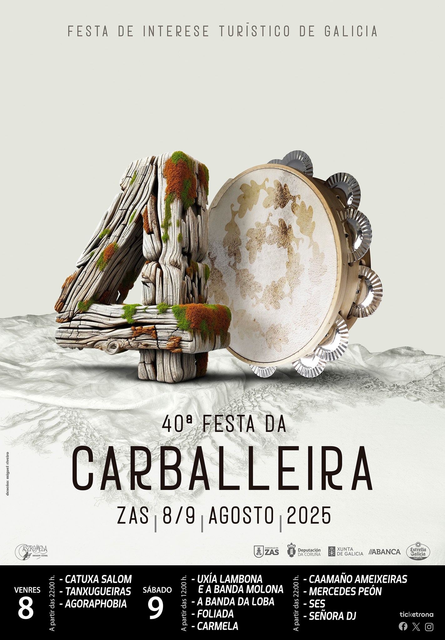 Cartel da 40 Festa da Carballeira de Zas 2025