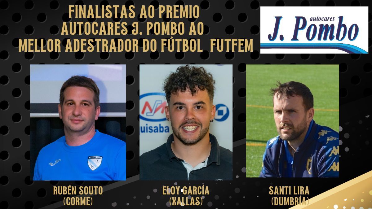 Finalistas Mellor Adestrador FUTFEM Gala Futbol da Costa 2025