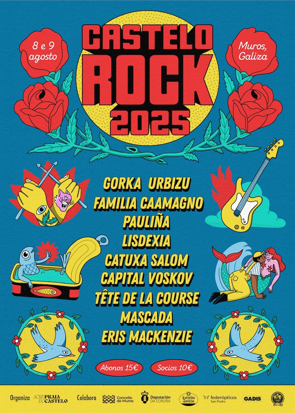 Cartaz Festival Castelo Rock Muros 2025