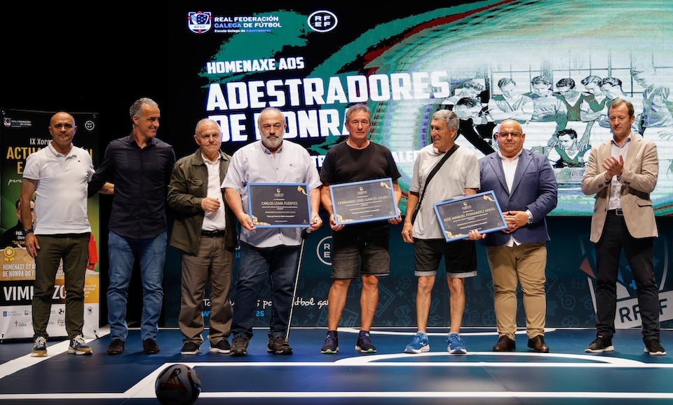 Carlos Lema Tono e Jose Manuel Martines Miras recoñecidos pola FUTGAL